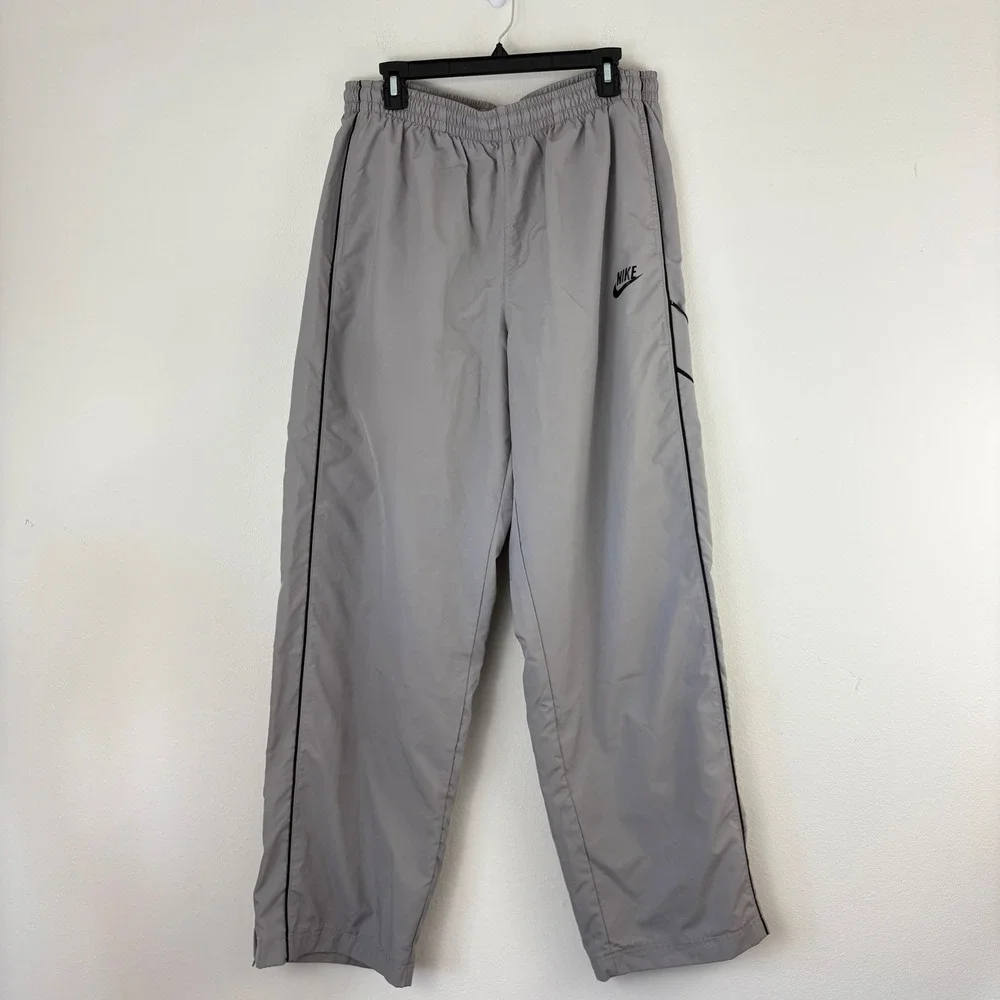 Nike Men's Track Pants Size XL Grey Athletic Jogger Drawstring‎ Sportswear Woven